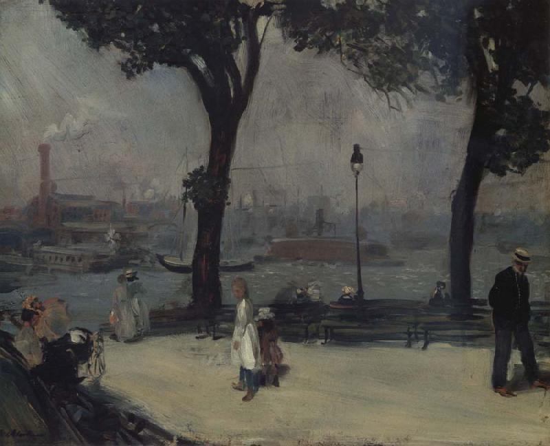 William Glackens Park on the River oil painting picture